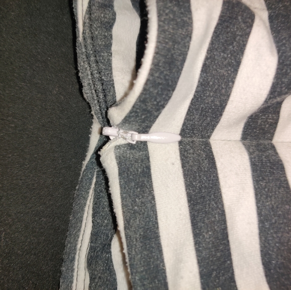 Striped Summer Sun Dress Midi Knee Length Pockets belt loops - Picture 9 of 12